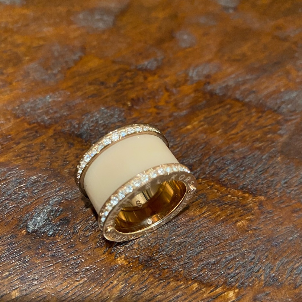 Michael Kors - Rose Gold Tone Crystal Pavé Ring